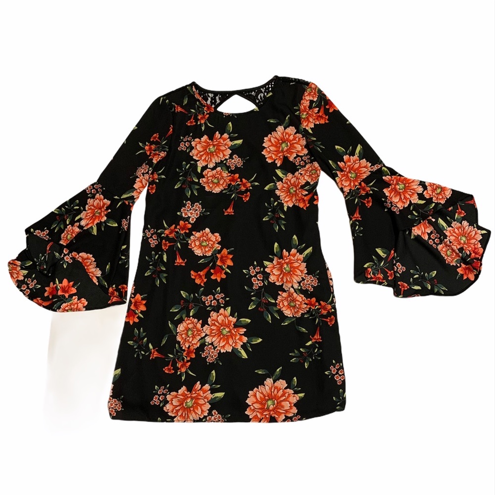 SALEmiami dresses flower S size floral bellsleeves